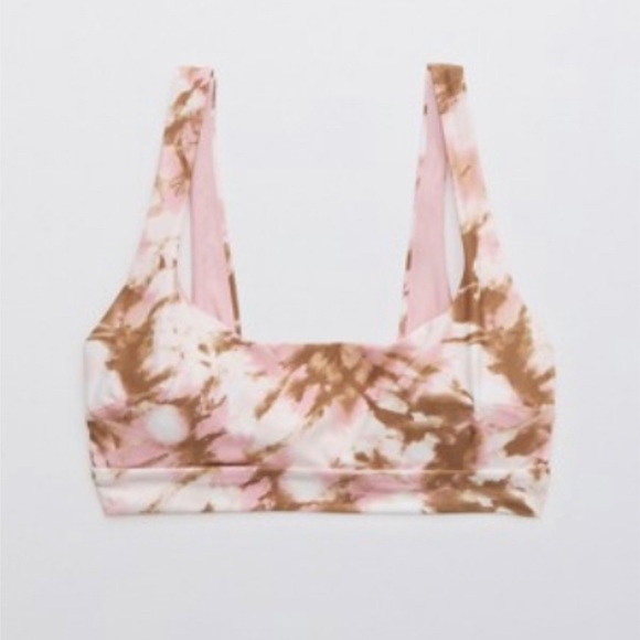 Aerie Wide Strap Scoop Bikini Top and High Cut Cheeky Bikini Bottom - Picture 1 of 2